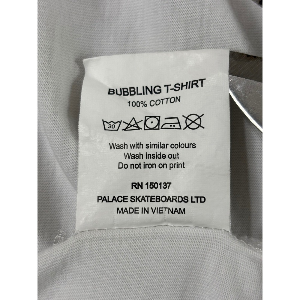 Palace‎ Skateboards Bubbling Print T-Shirt Mens Large White Short sleeve - Picture 4 of 8